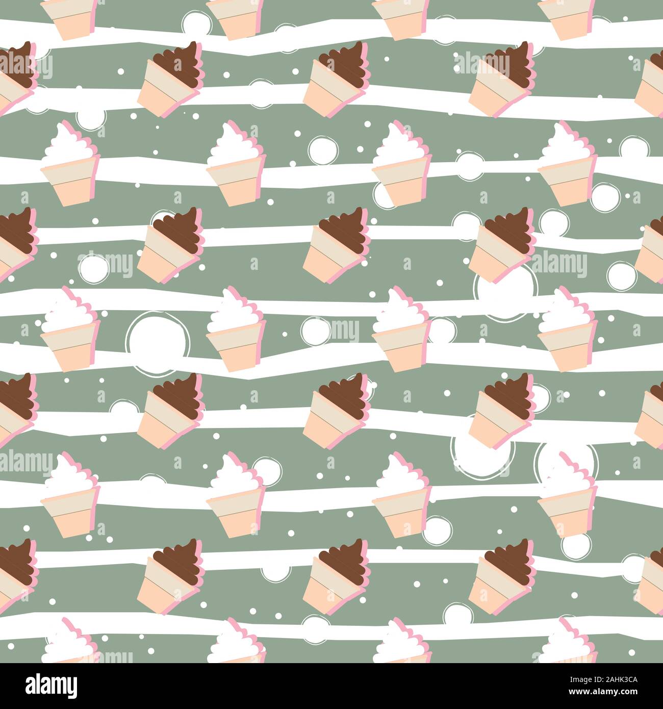 Ice Cream Seamless Pattern. Vector Illustration Stock Vector Image ...