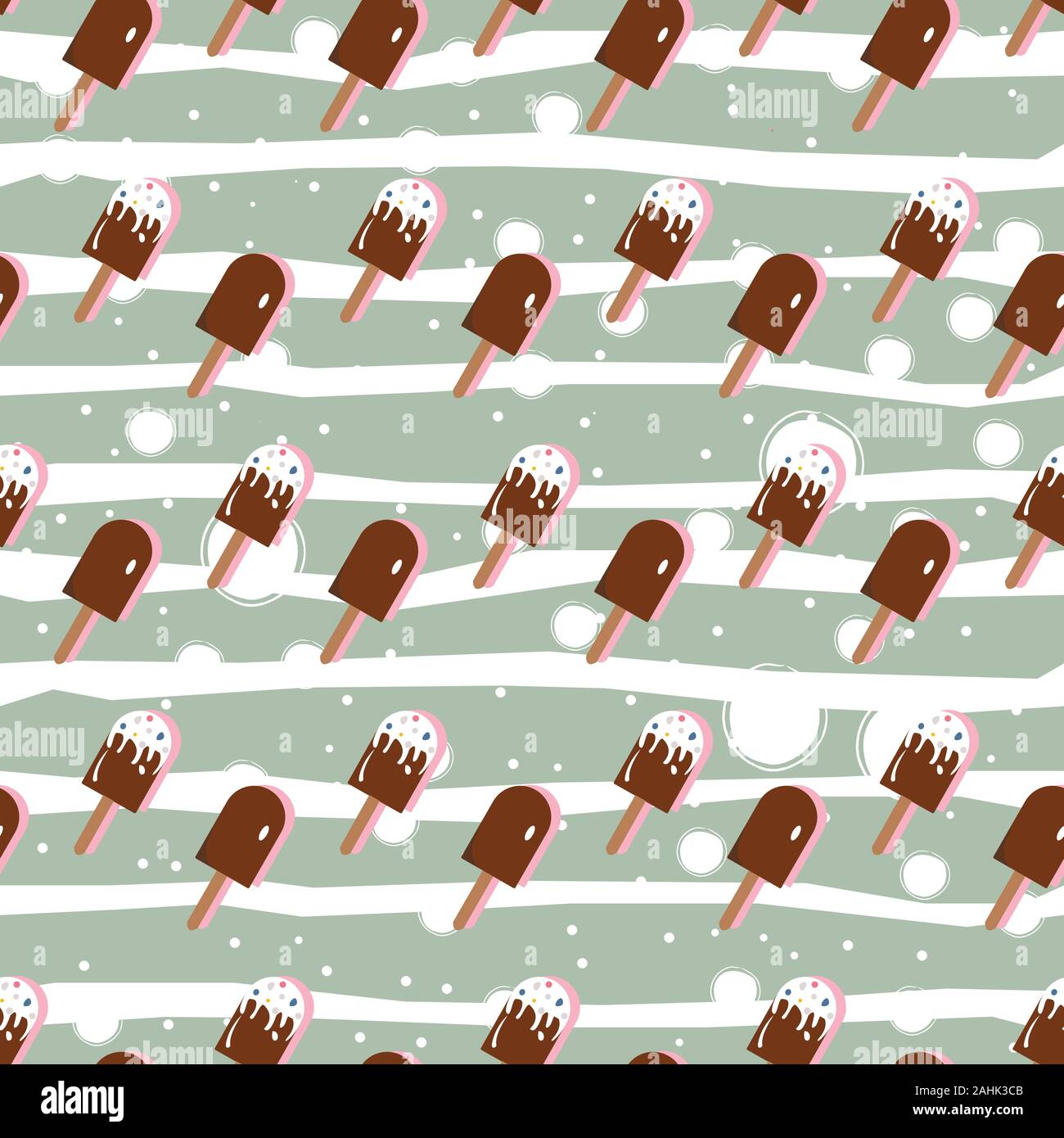 Ice Cream Seamless Pattern. Vector Illustration Stock Vector Image ...