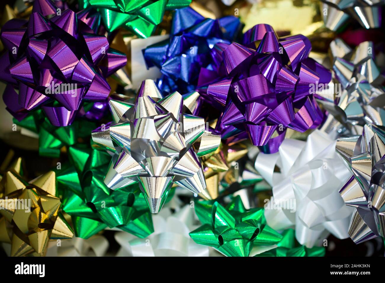 Christmas bows Stock Photo