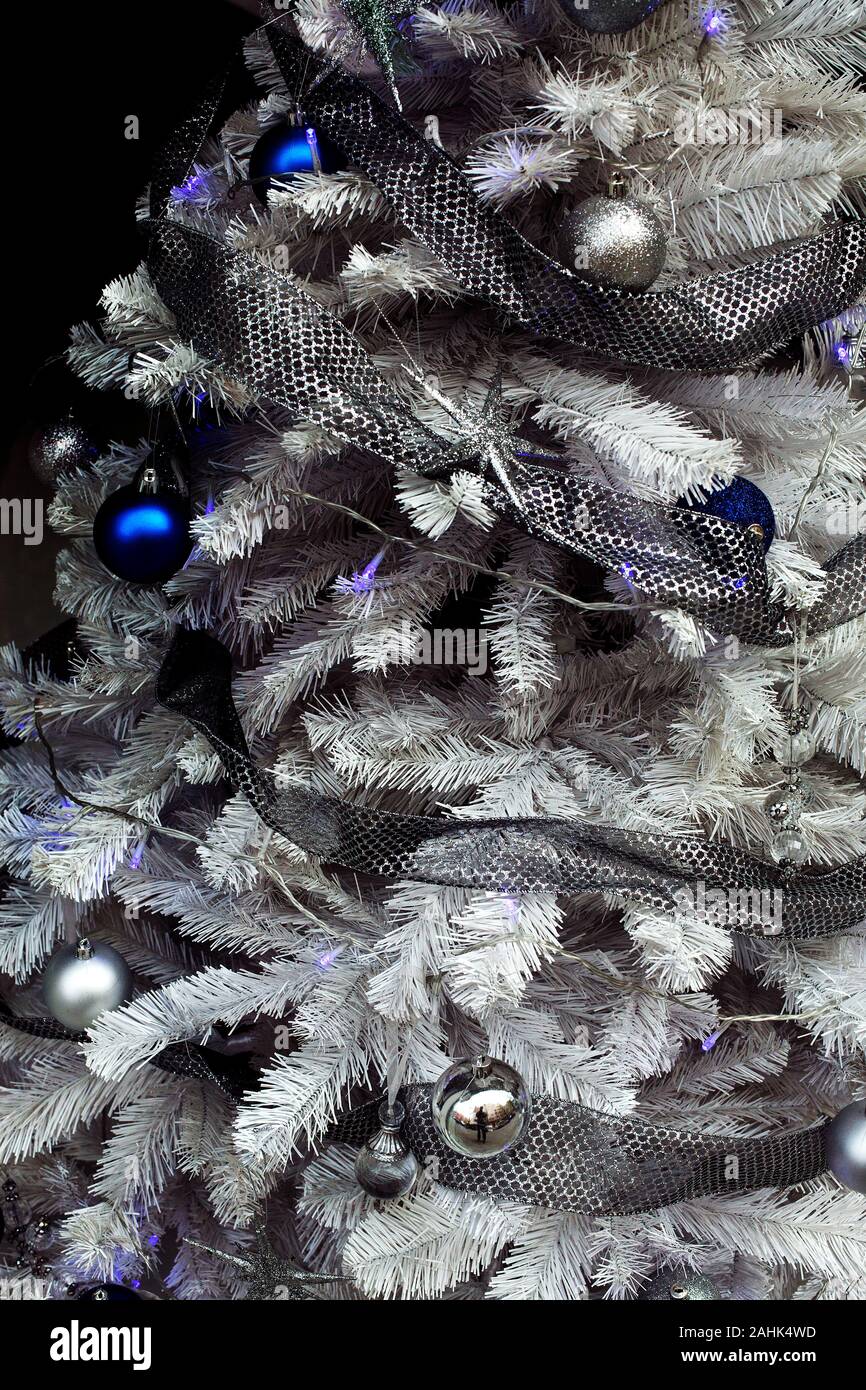 Fake Christmas tree in shop window, Barcelona Stock Photo Alamy