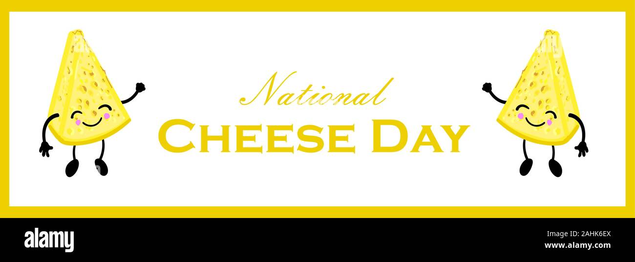 National Cheese Day. Postcard or banner for International Cheese Day