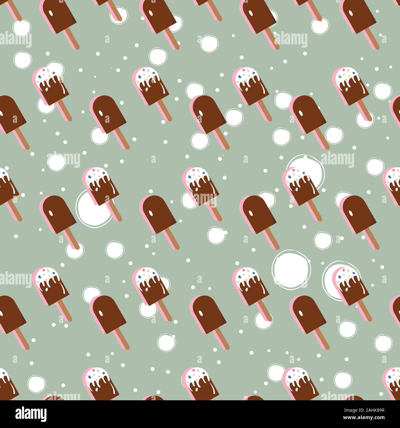 Ice Cream Seamless Pattern. Vector Illustration Stock Vector Image ...
