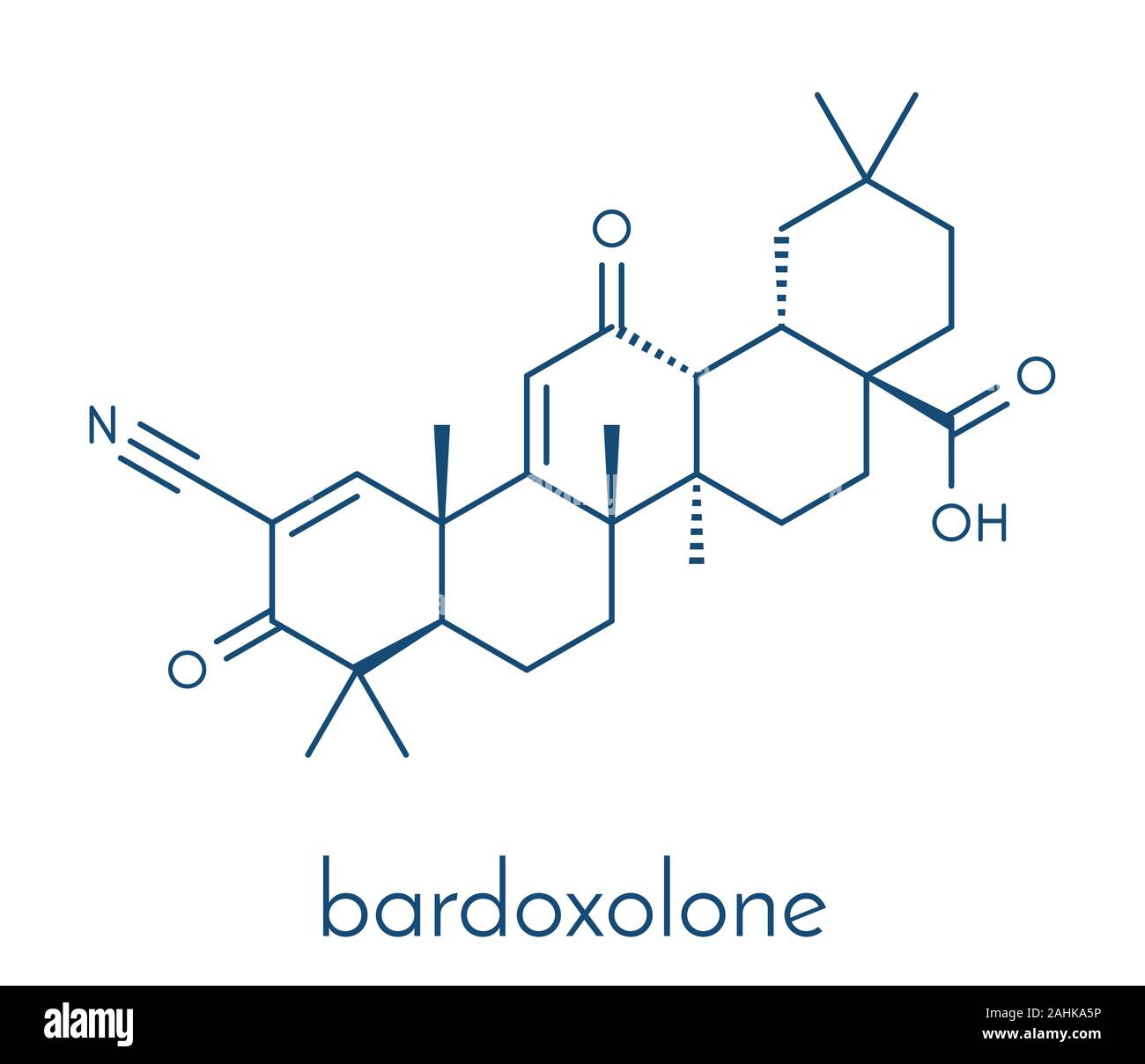 Bardoxolone drug molecule. Skeletal formula Stock Vector Image & Art