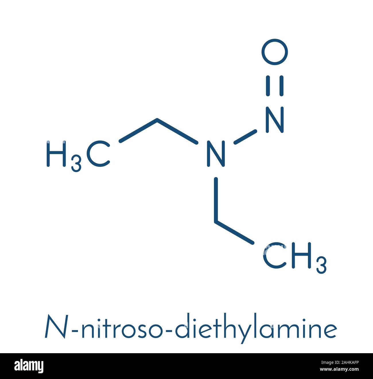 N-Nitroso-diethylamine or NDEA carcinogenic molecule. Skeletal formula  Stock Vector Image & Art - Alamy
