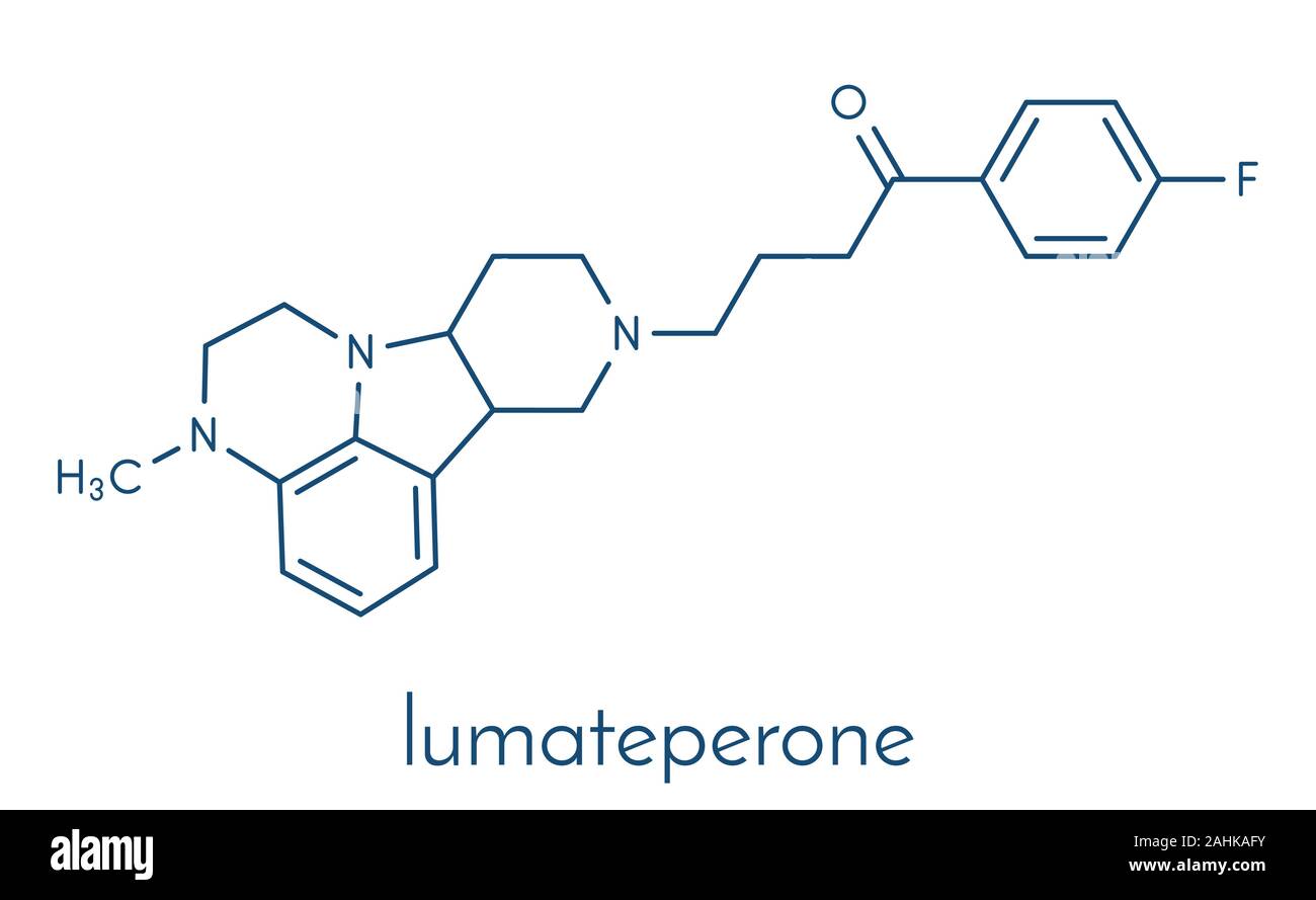 Lumateperone Antipsychotic Drug Molecule. Skeletal Formula Stock Vector ...