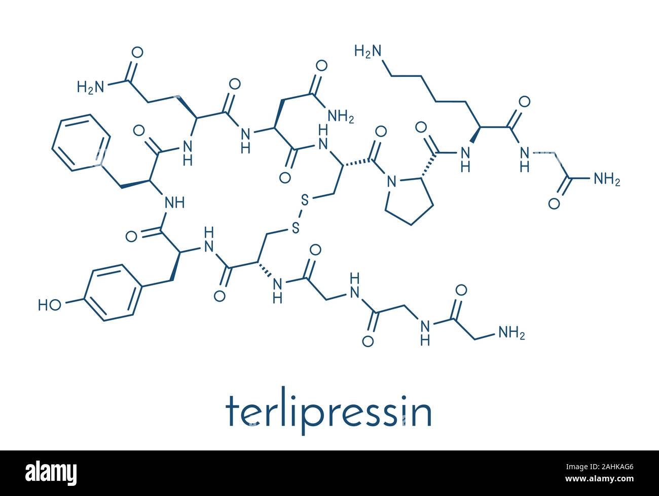 Terlipressin drug molecule. Skeletal formula Stock Vector Image & Art ...