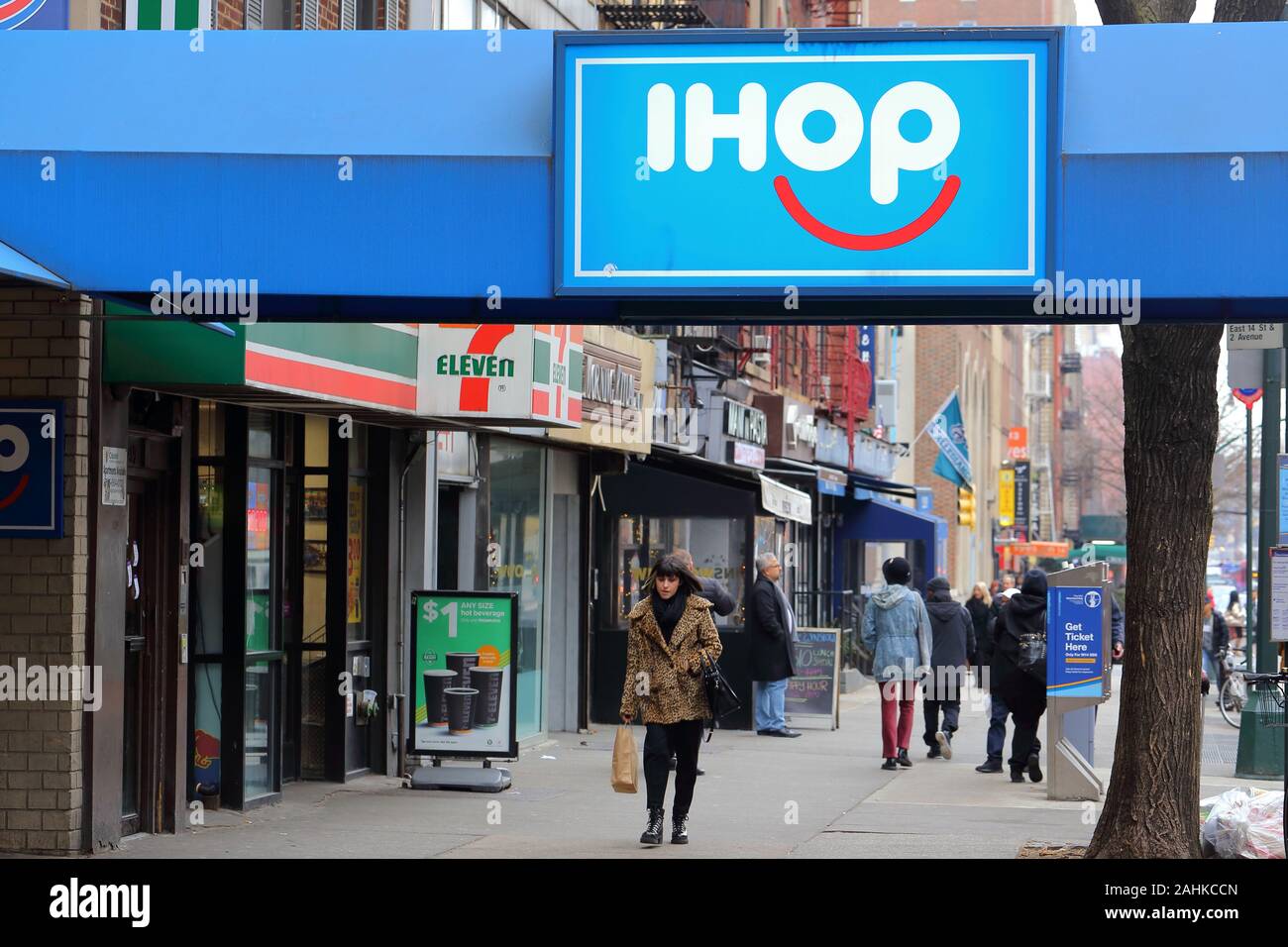 A IHOP restaurant on East 14th St in the East Village neighborhood