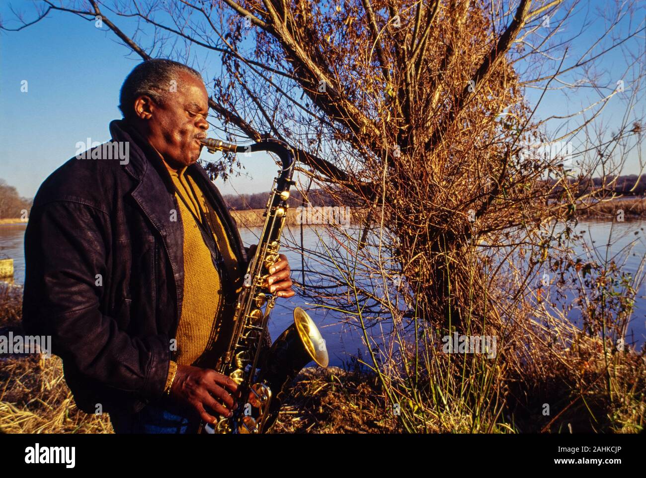 Stanley Turrentine, Portrait with Saxophone Stock Photo - Alamy