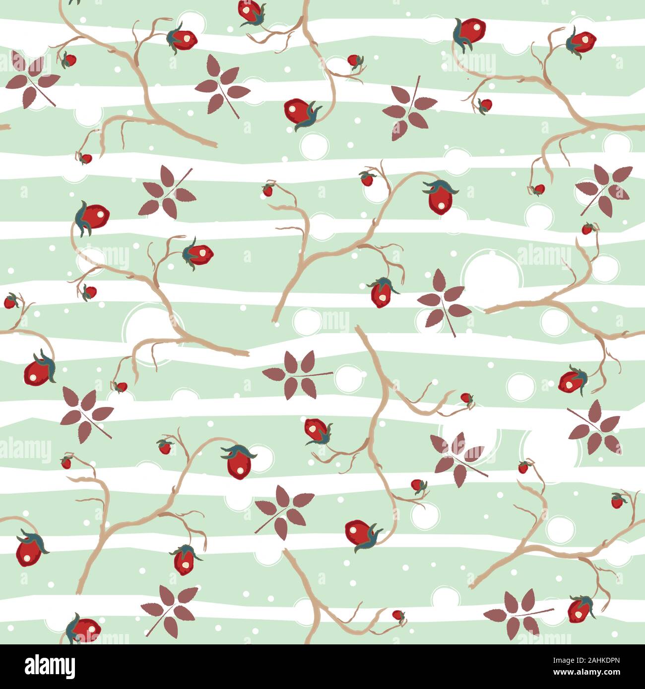 Hand Drawn Floral Seamless Pattern on dark. Vector Illustration Stock ...