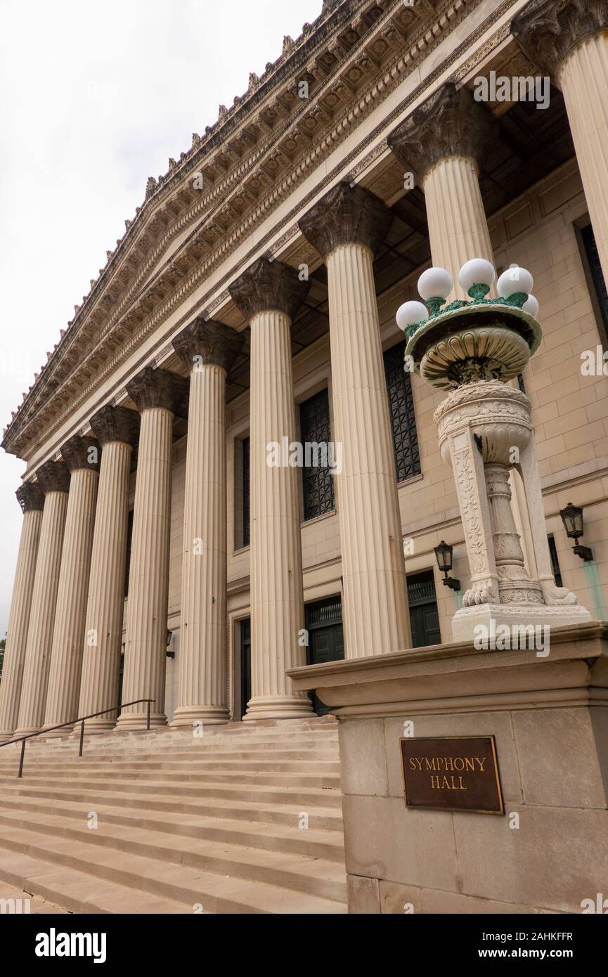 Symphony Hall  building in Springfield MA Stock Photo