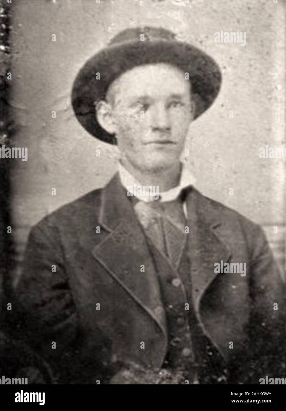 Robert Woodson 'Wood' Hite (1850 – 1881) outlaw and cousin of Frank and Jesse James. He was a member of the James-Younger gang Stock Photo