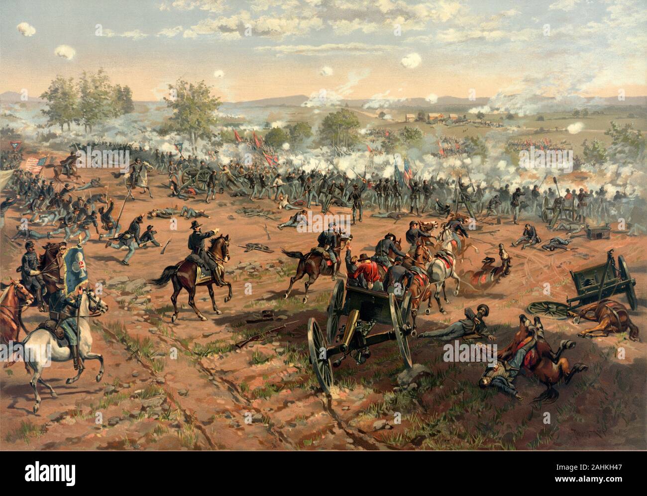 The Battle of Gettysburg by Thure de Thulstrup Stock Photo