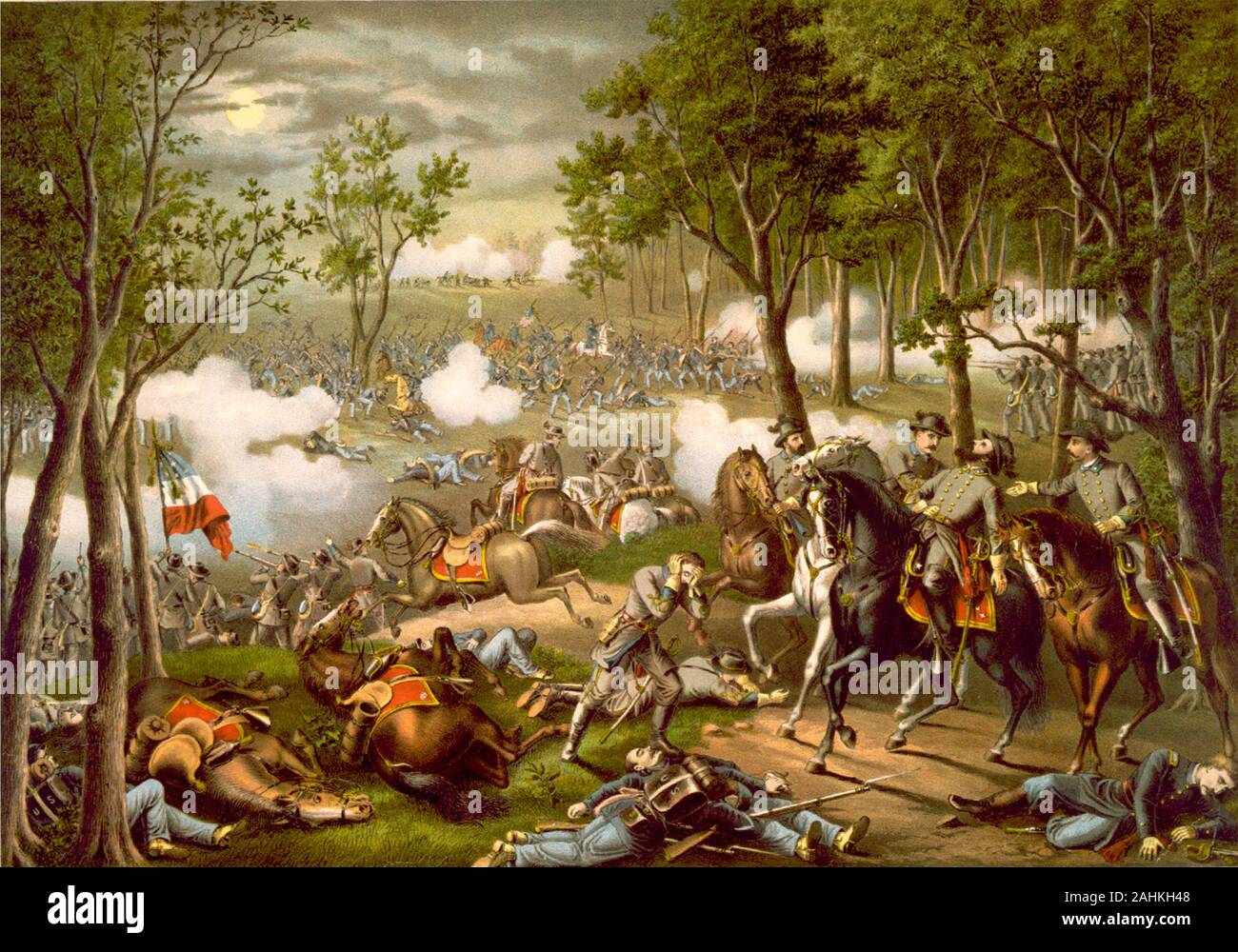 The Battle of Chancellorsville was a major battle of the American Civil War (1861–1865), and the principal engagement of the Chancellorsville campaign Stock Photo