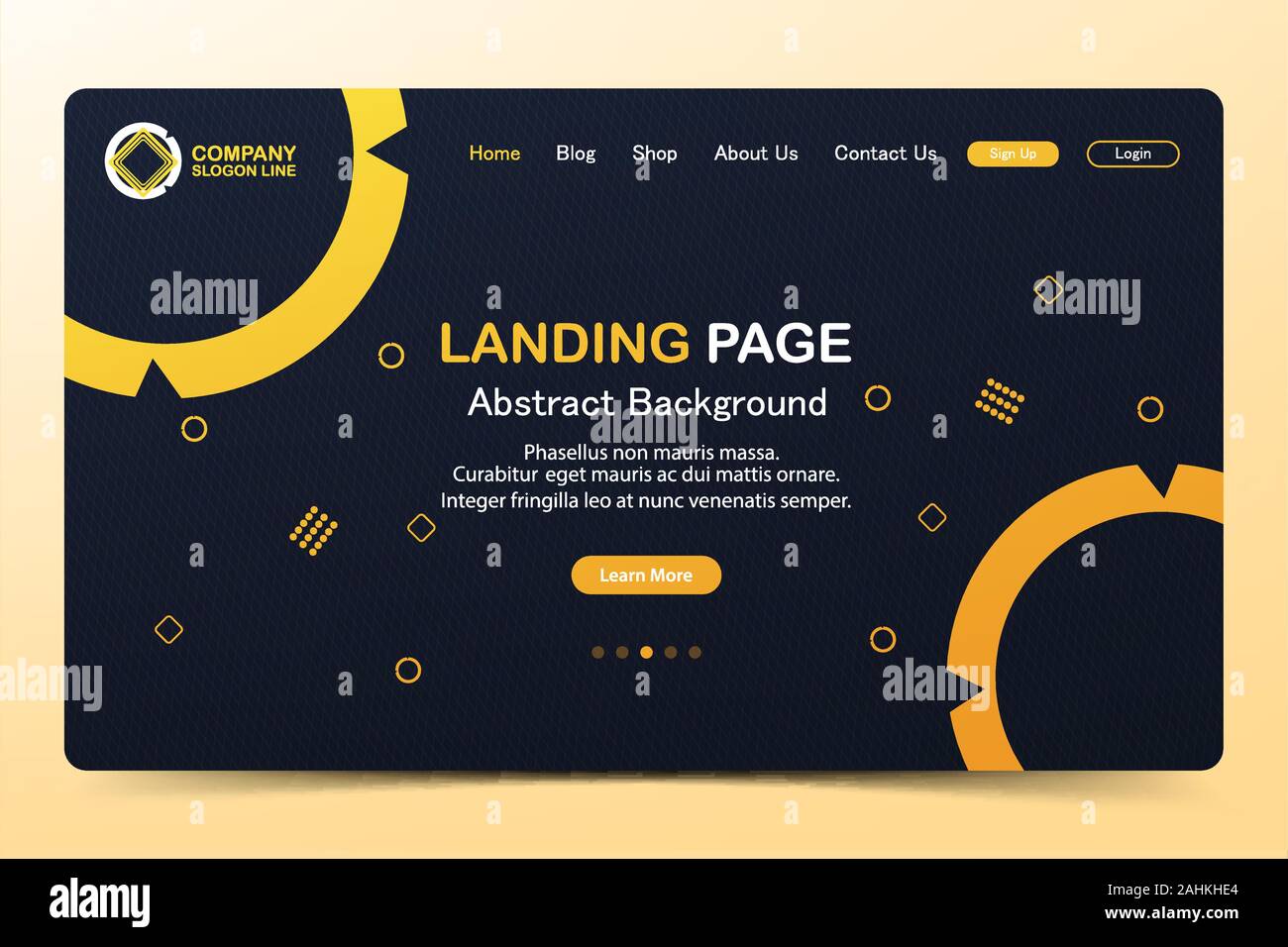 beautiful landing page abstract background Website Vector Template Design  Stock Vector Image & Art - Alamy