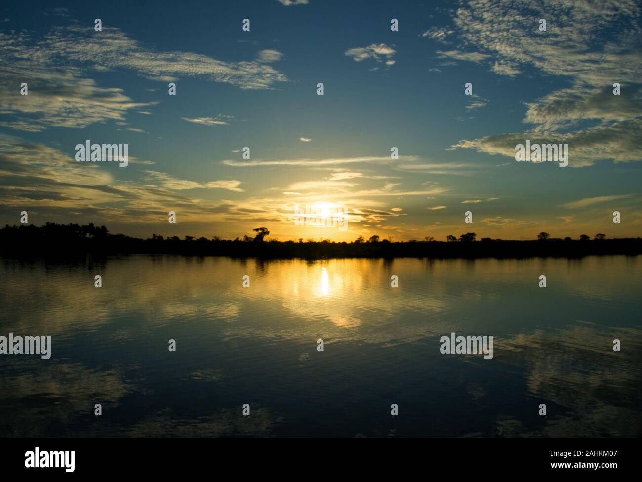 Shire River Sunset Stock Photo