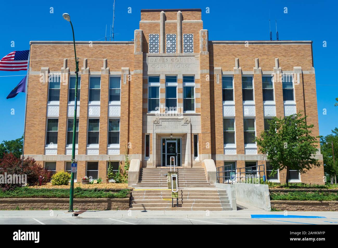 Chadron, Nebraska - July 25, 2014: The Dawes County Courthouse Stock Photo