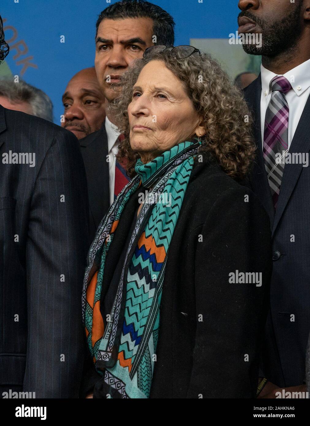 New York, NY - December 30, 2019: New York Civil Liberties Union Executive Director Donna Lieberman attends Black Religious & Civil Rights Leaders Hold Press Conference at NAN Headquarters Stock Photo