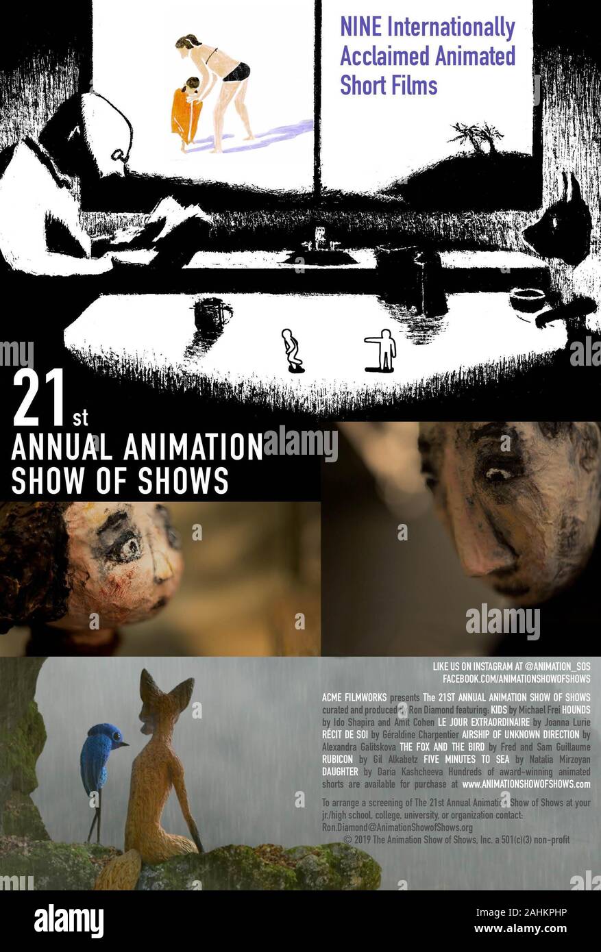 THE 21ST ANNUAL ANIMATION SHOW OF SHOWS, US poster, 2019. © Animation ...
