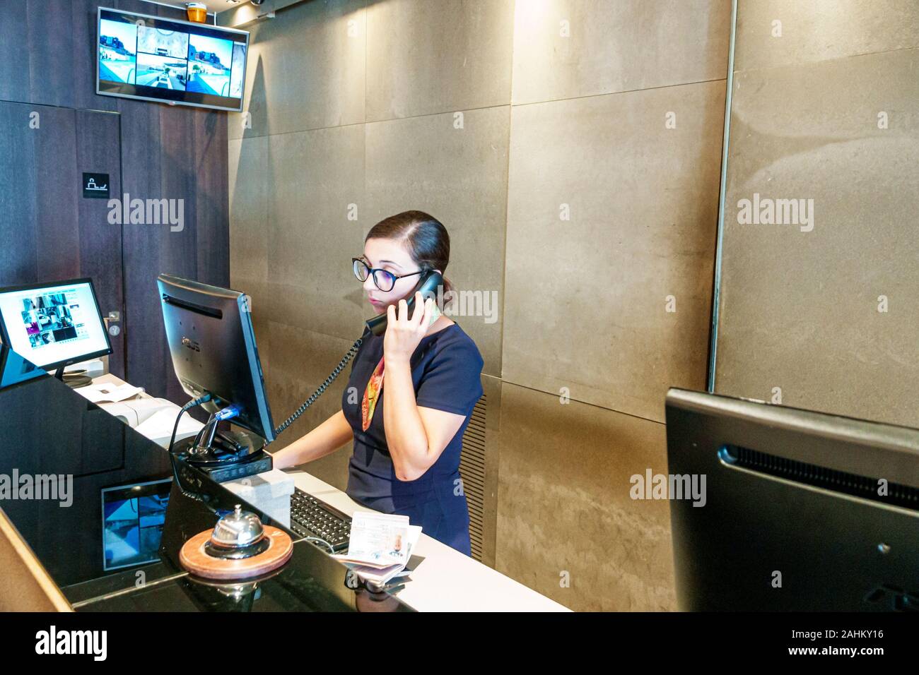 Front Reservation Desk Stock Photos Front Reservation Desk Stock