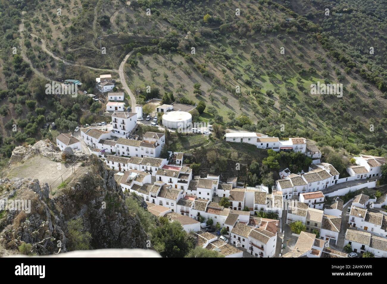 view from Zahara de La Sierra castle, Spain Stock Photo - Alamy