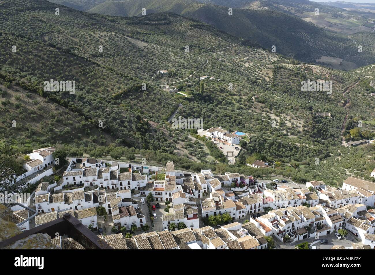 view from Zahara de La Sierra castle, Spain Stock Photo - Alamy