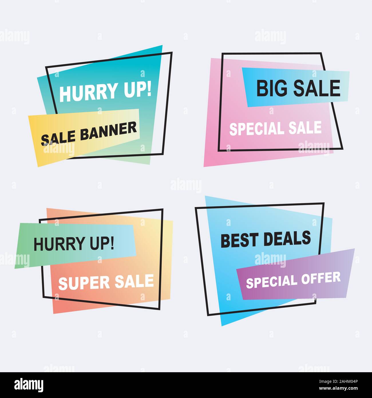 Free Vector  Sales promo with abstract shapes