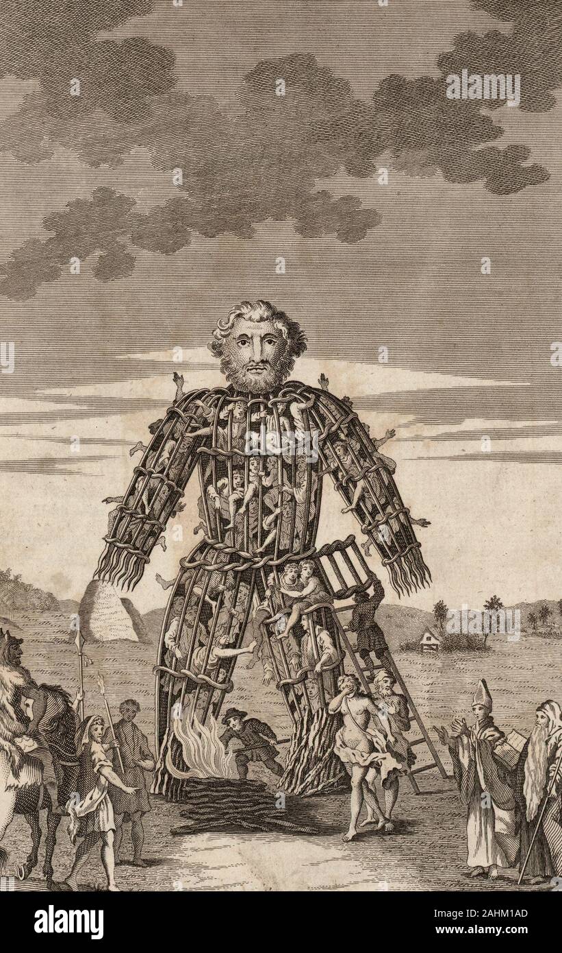 The Wicker Man of the Druids Stock Photo