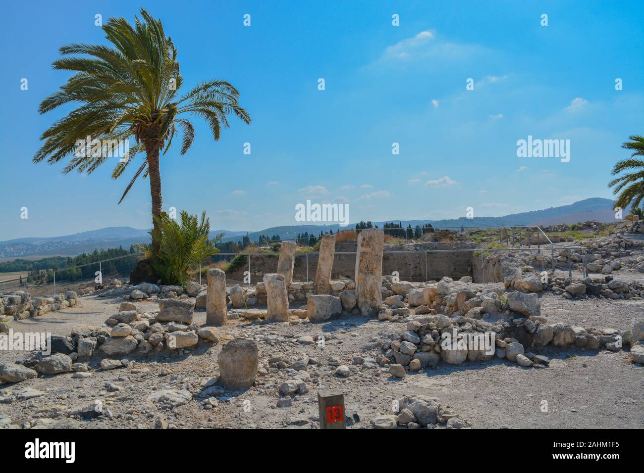 Archaeological remains in Tel Megiddo National Park, World Heritage