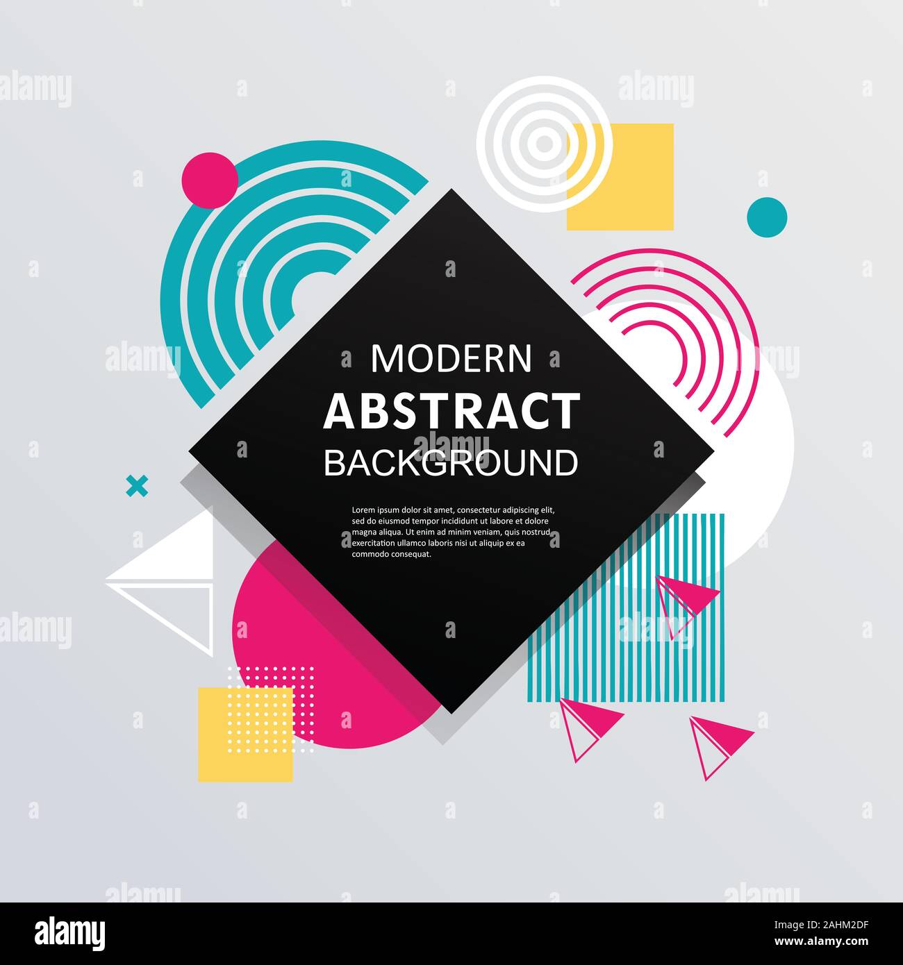 Abstract circle badge geometric pattern design and background with ...