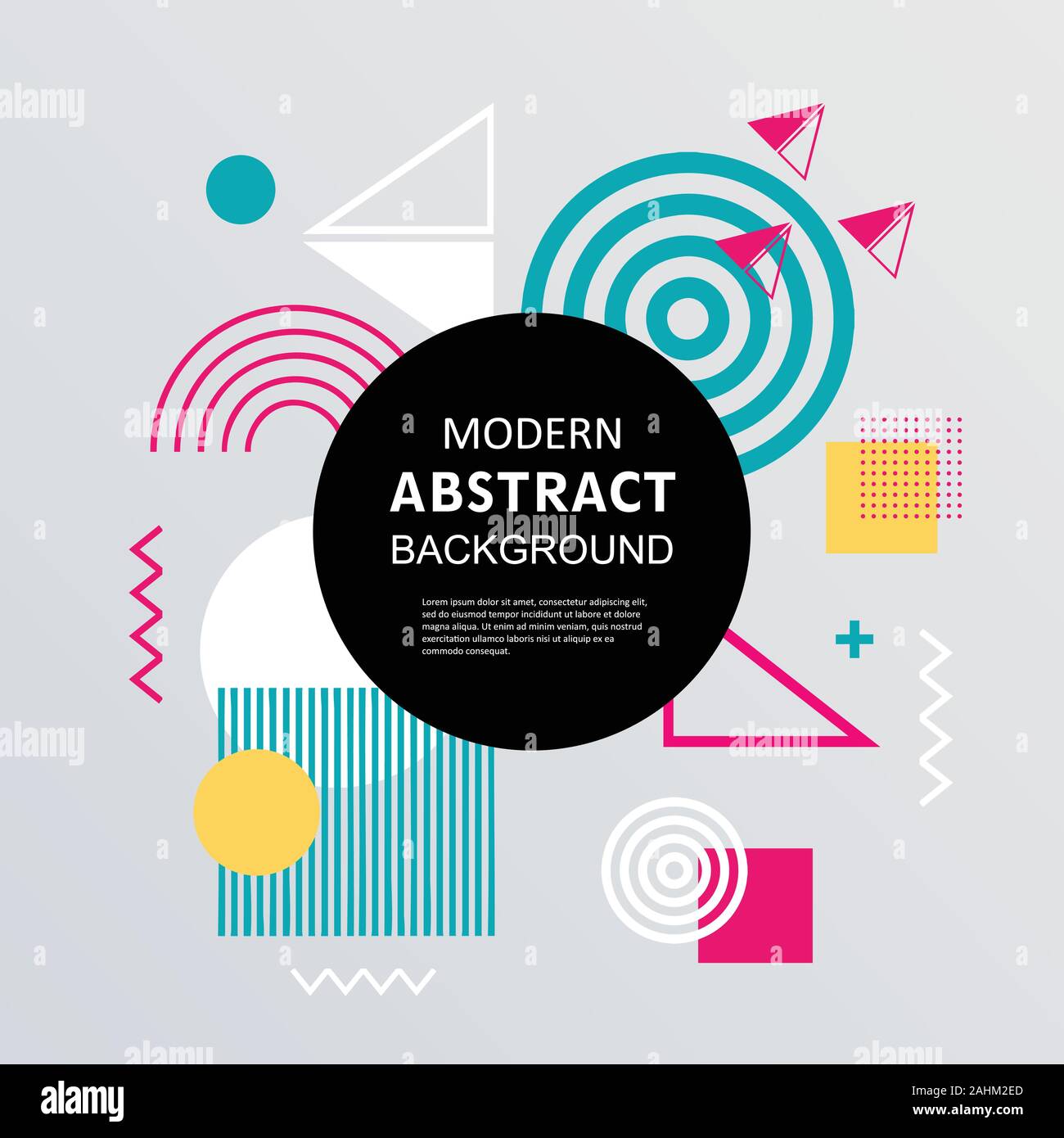 Abstract circle badge geometric pattern design and background with ...