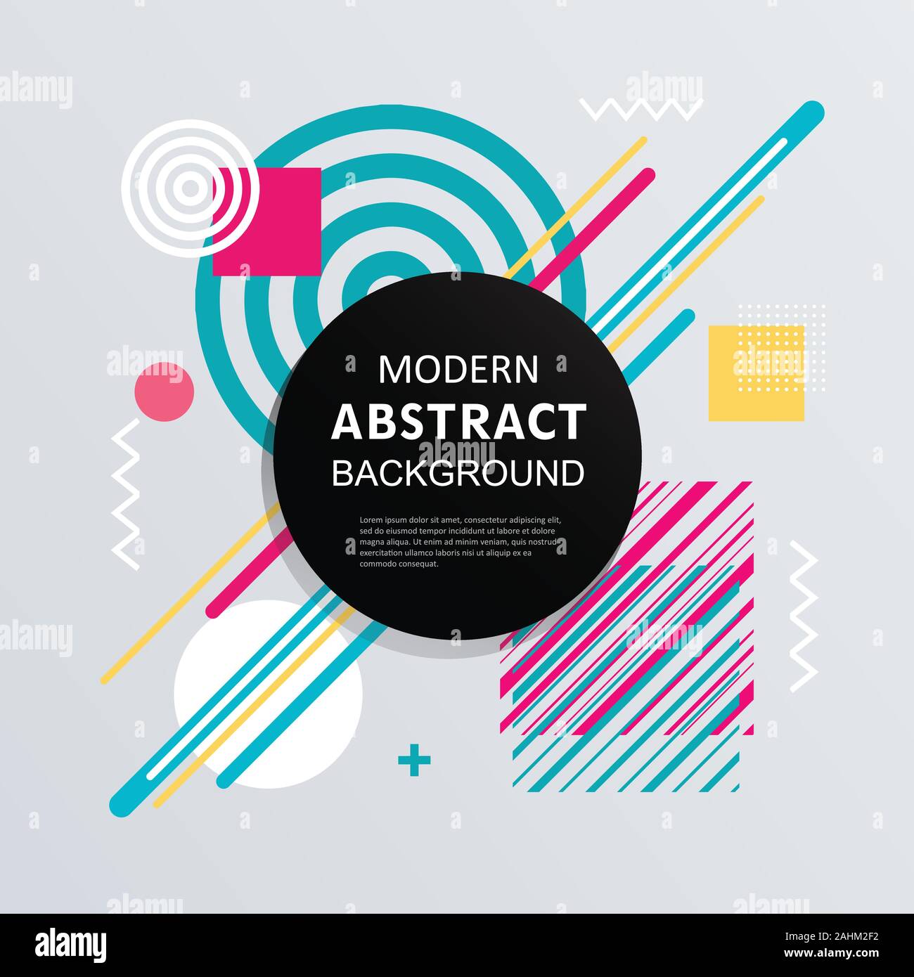 Abstract circle badge geometric pattern design and background with ...