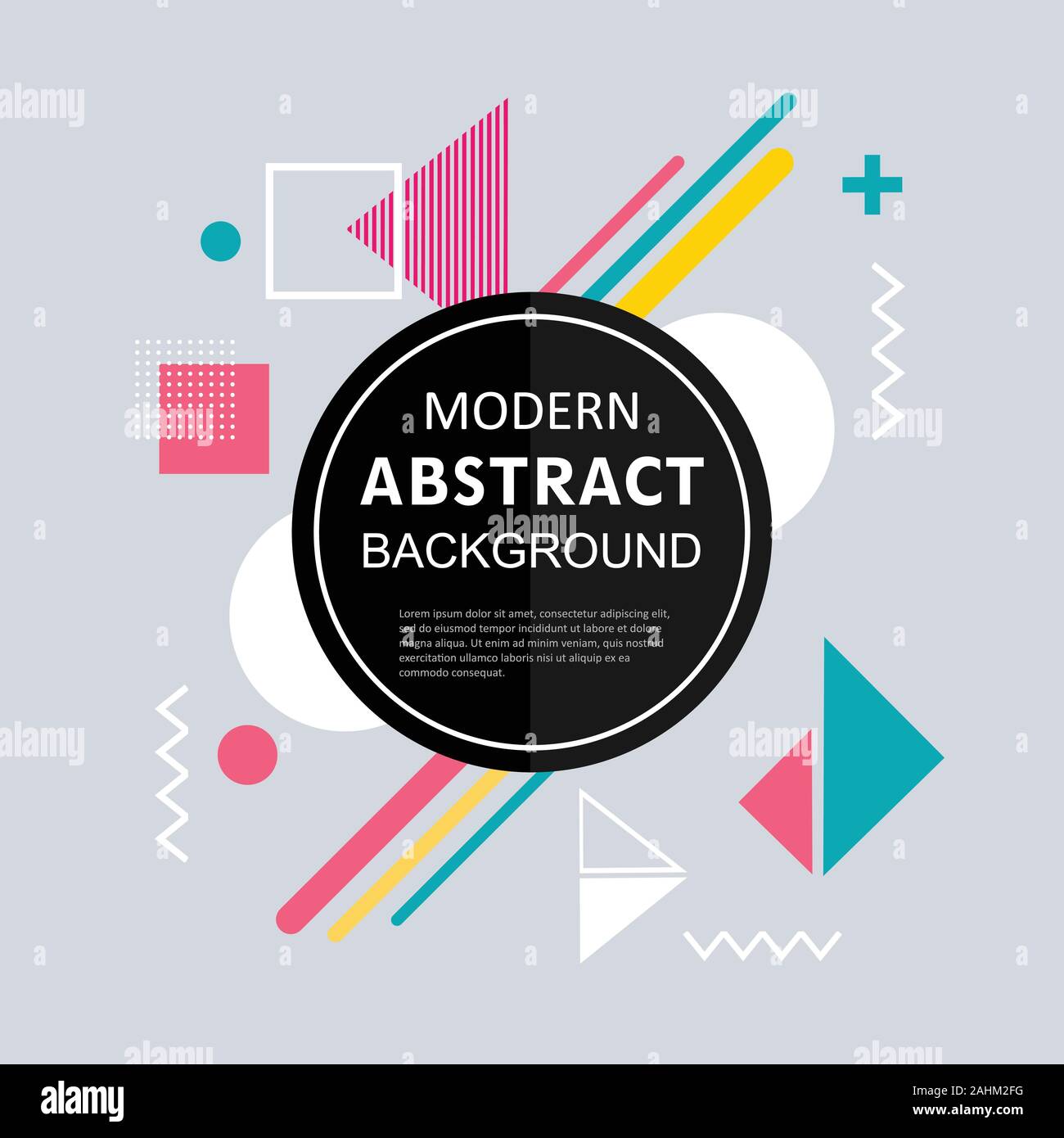 Abstract circle badge geometric pattern design and background with ...
