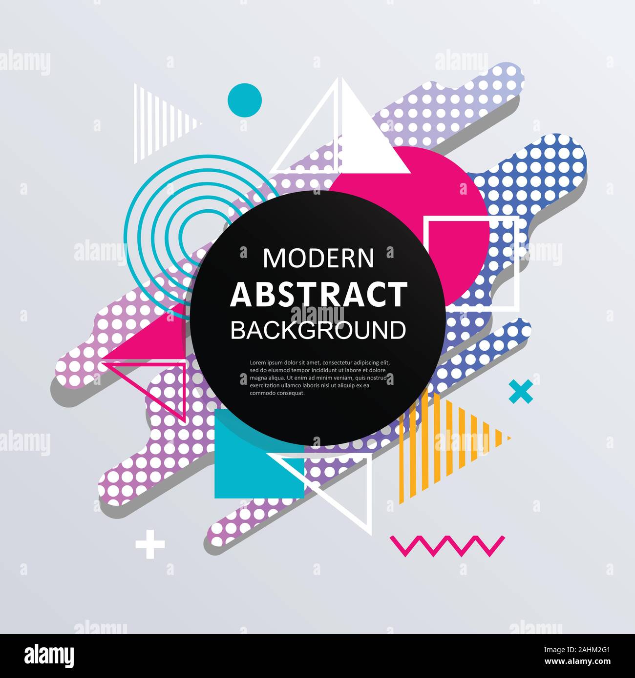 Abstract circle badge geometric pattern design and background with ...