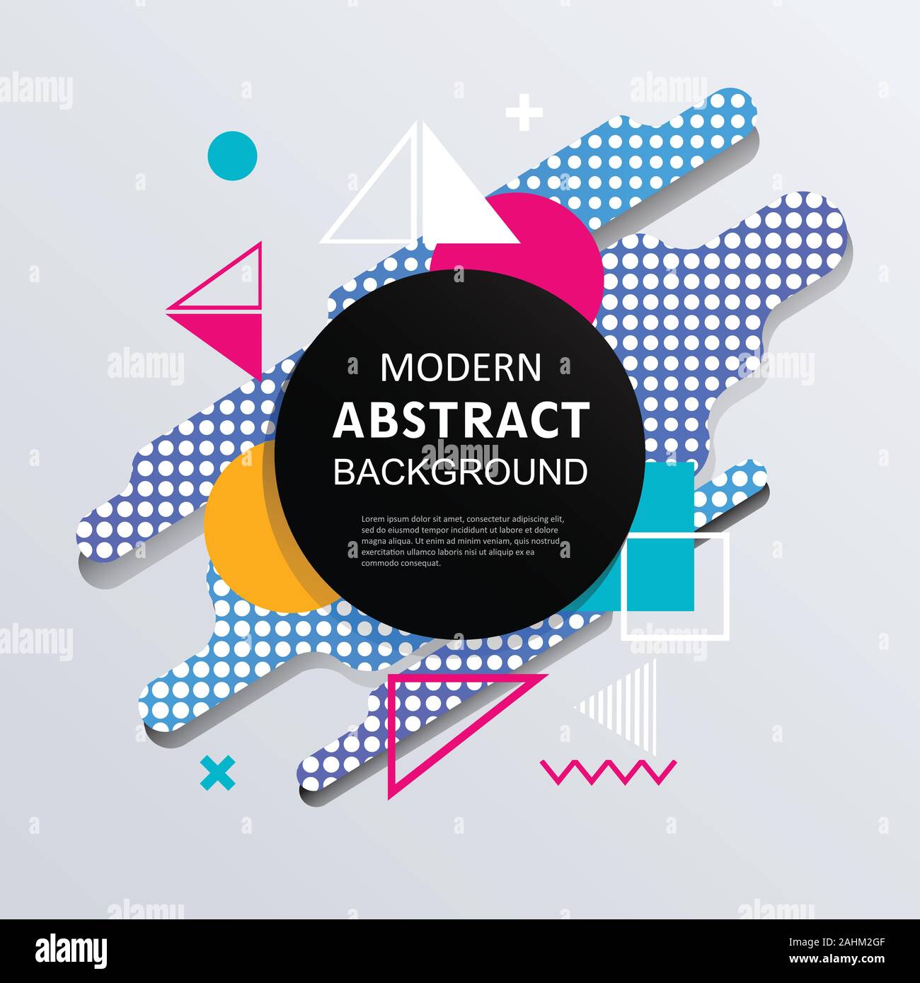 Abstract circle badge geometric pattern design and background with ...