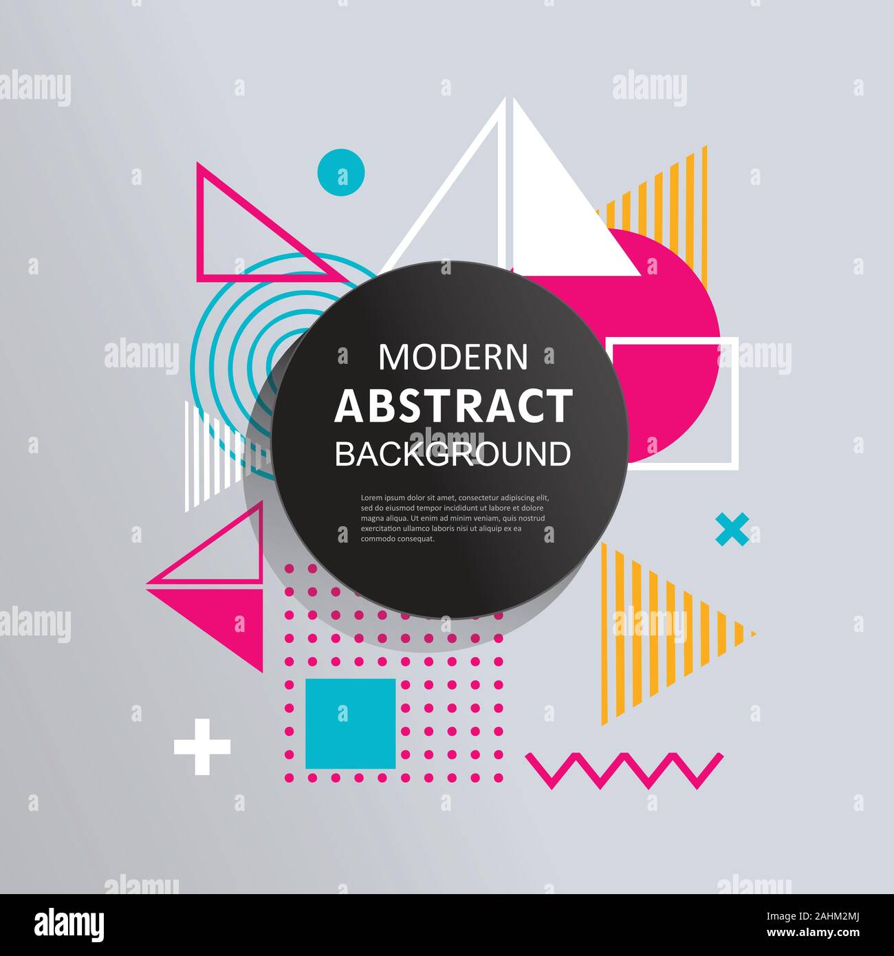 Abstract circle badge geometric pattern design and background with ...