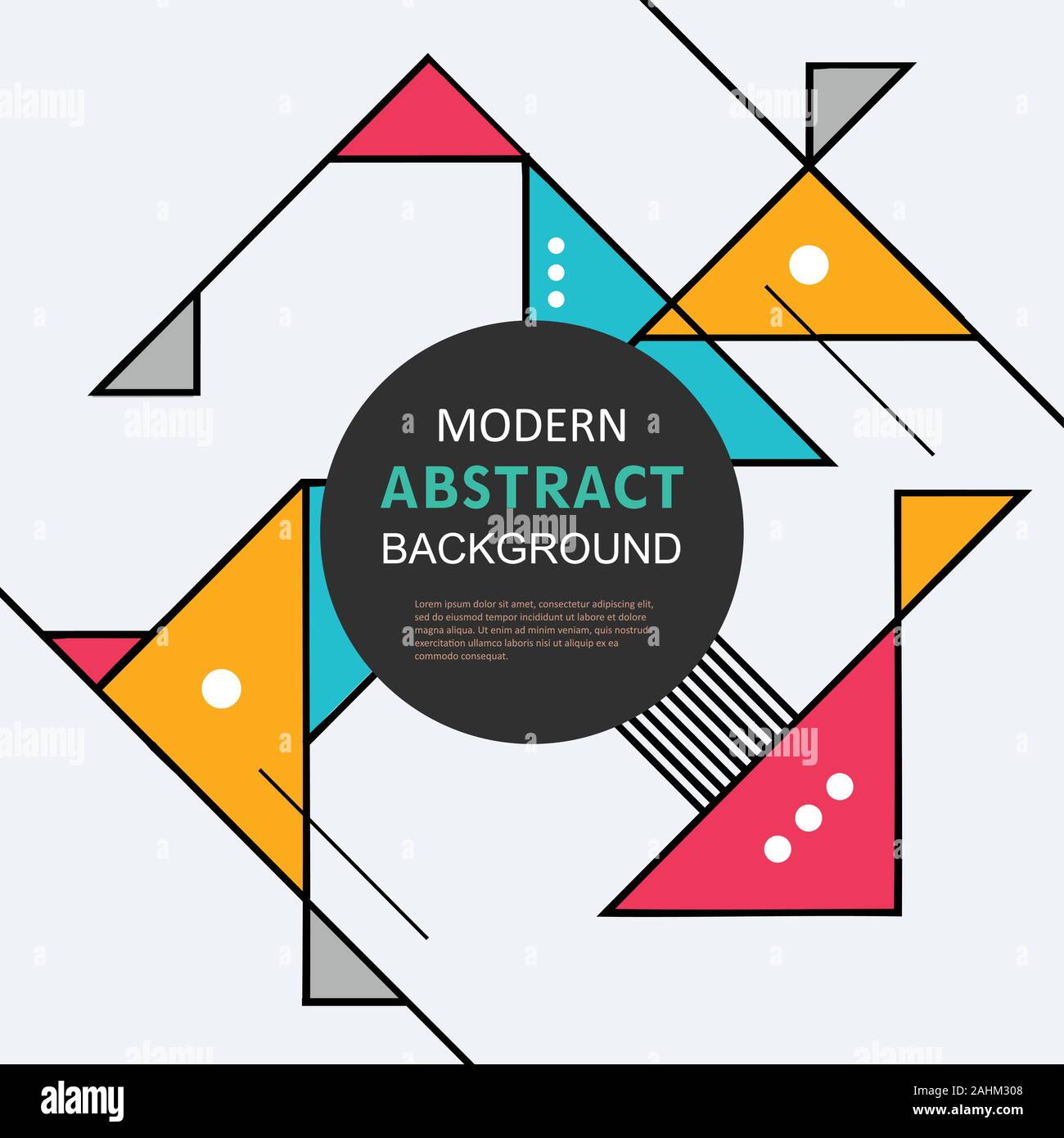 Abstract circle badge geometric pattern design and background with ...