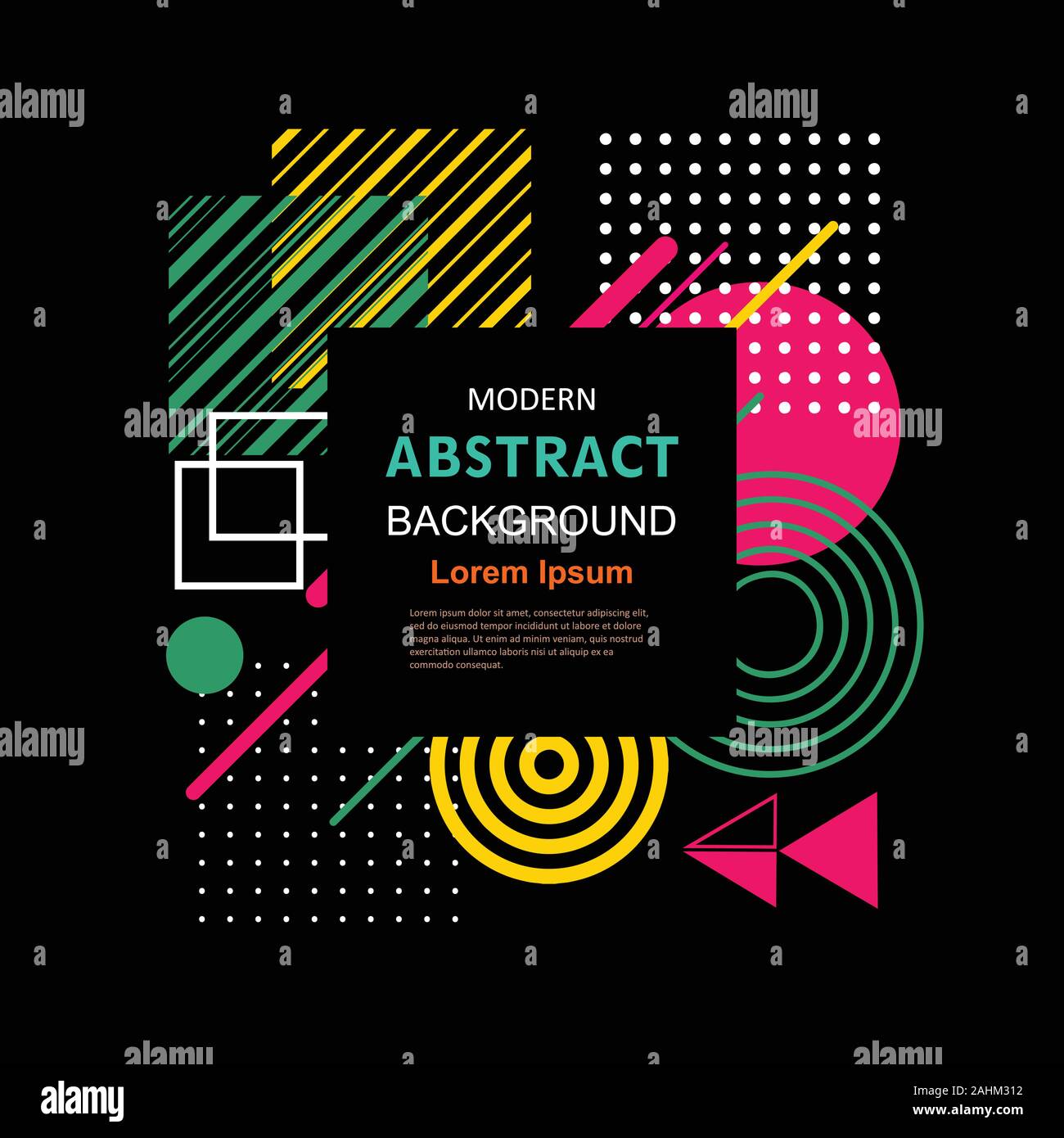 Abstract circle badge geometric pattern design and background with ...