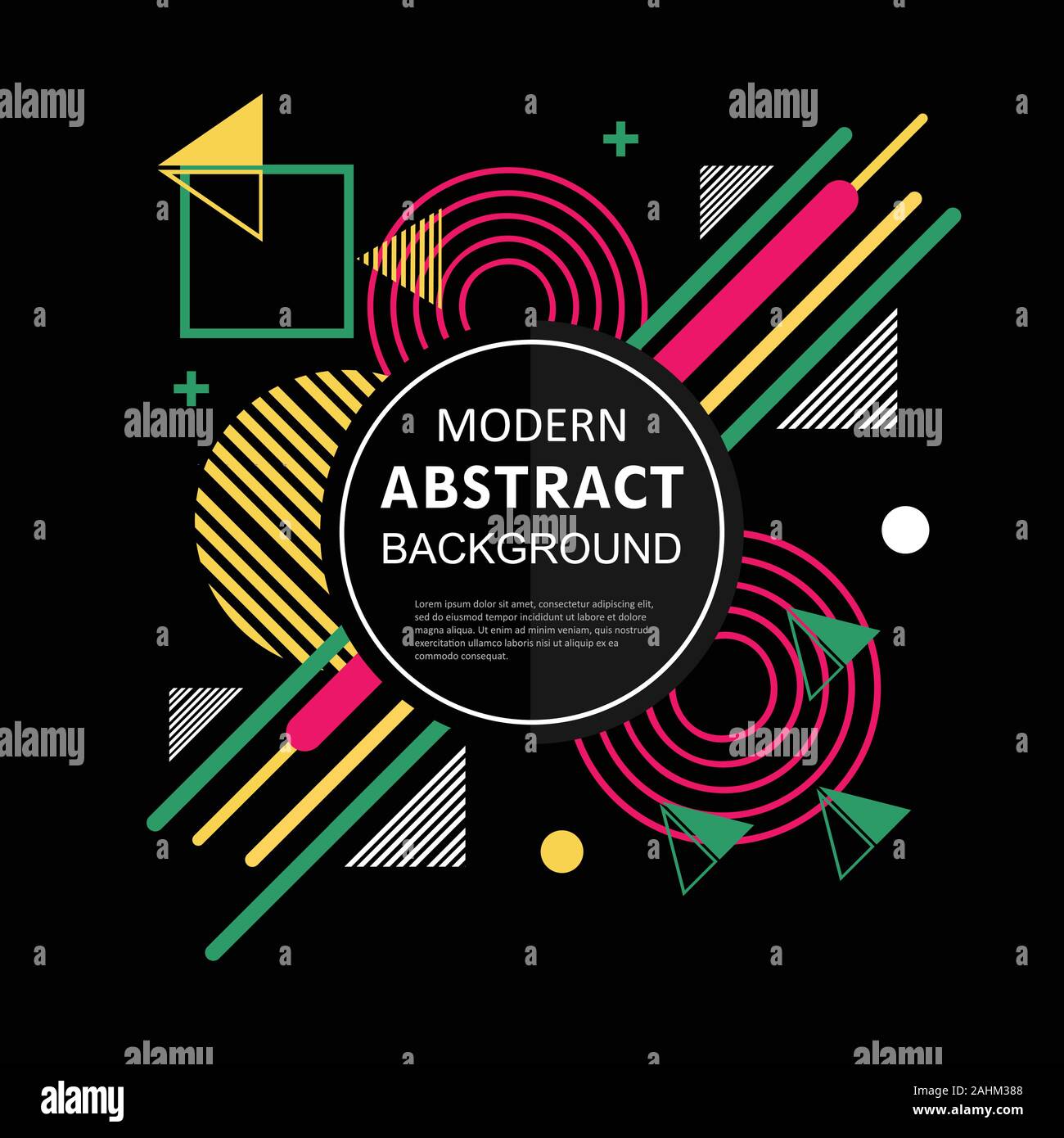 Abstract circle badge geometric pattern design and background with ...