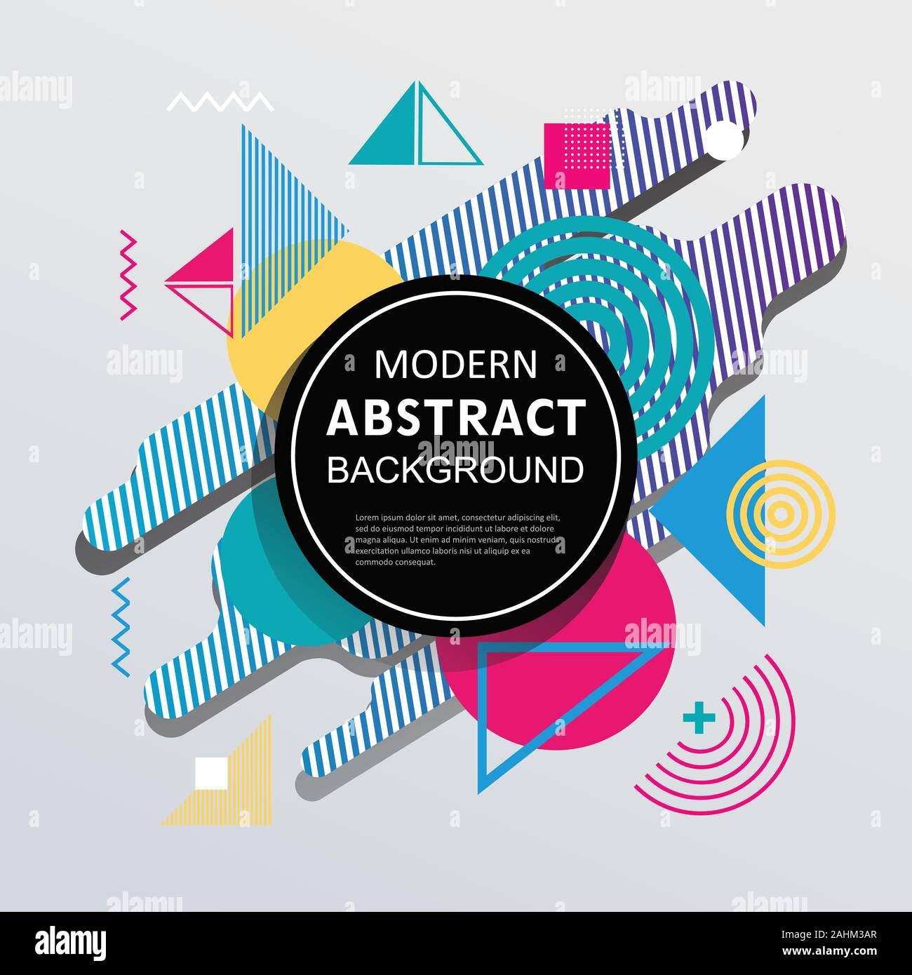 Abstract circle badge geometric pattern design and background with ...