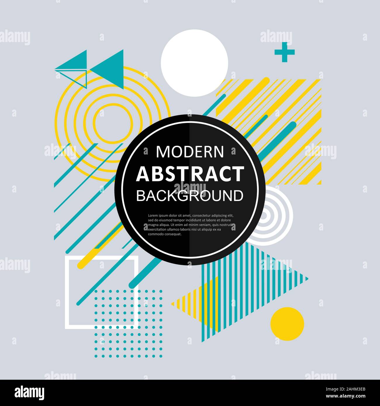 Abstract circle badge geometric pattern design and background with ...