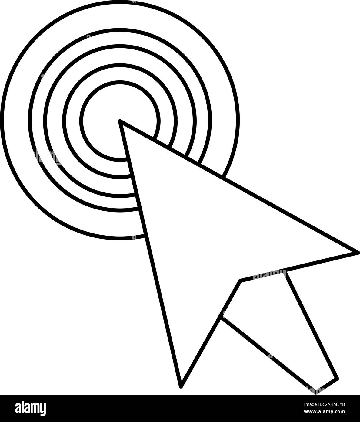 Cursor arrow design, Web pointer mouse click technology and direction ...