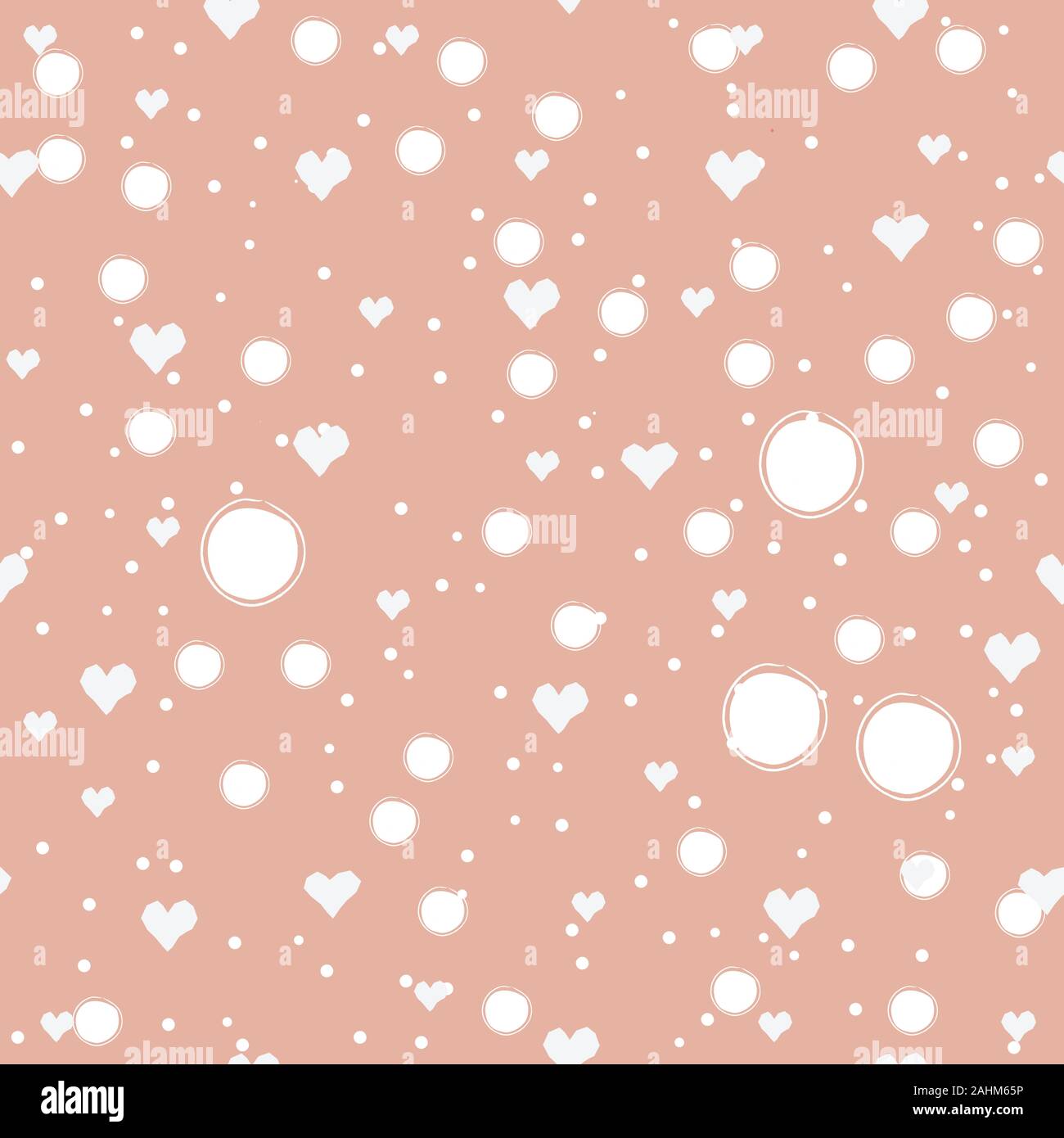 Seamless Heart Pattern on blue. Vector Illustration Stock Vector Image ...