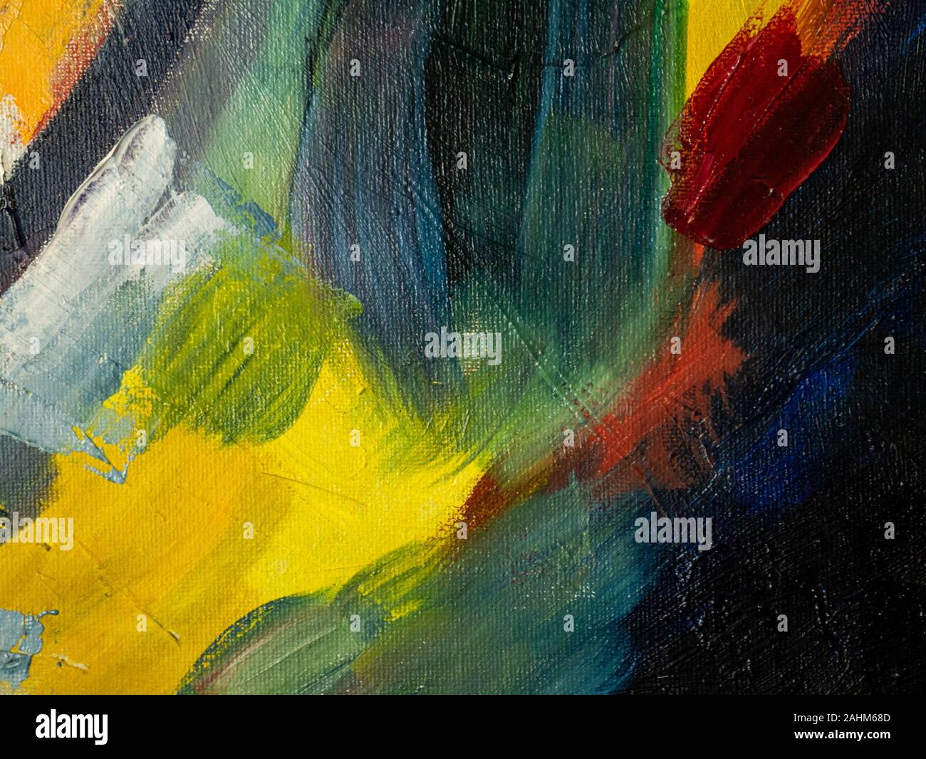 Multicolored image, made with a brush and paints. Stock Photo