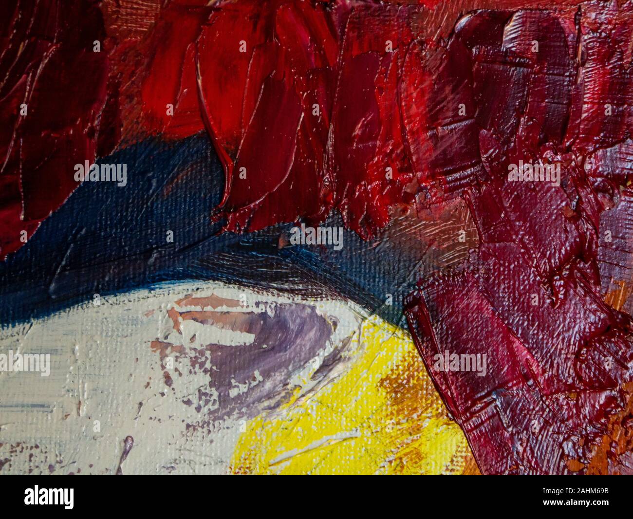 Multicolored image, made with a brush and paints. Stock Photo