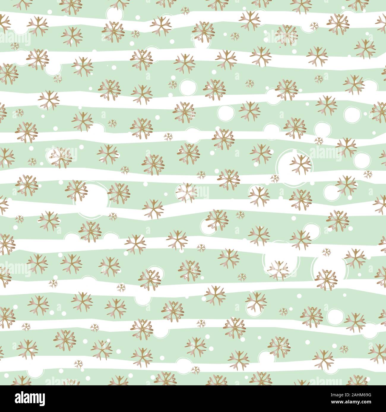 Seamless pattern with golden falling snowflakes on dark background ...