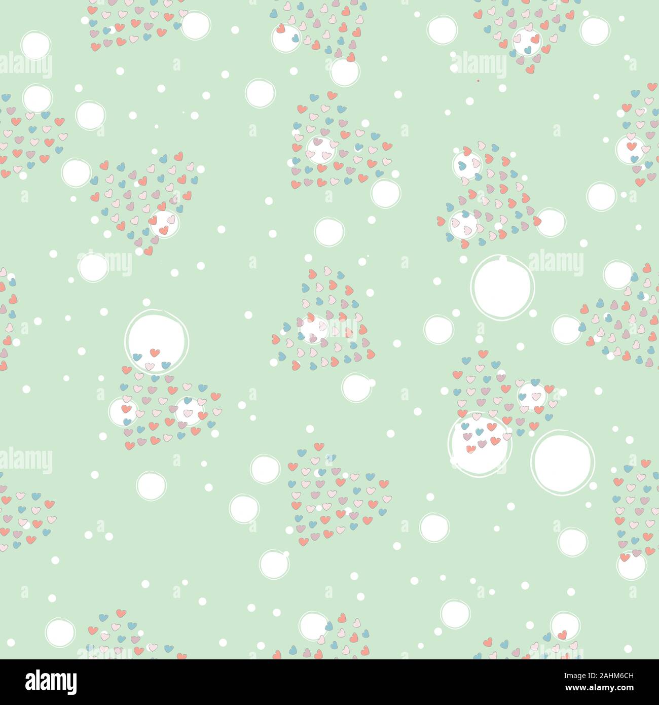 Seamless Simple Pattern with little hand drawn hearts on white ...