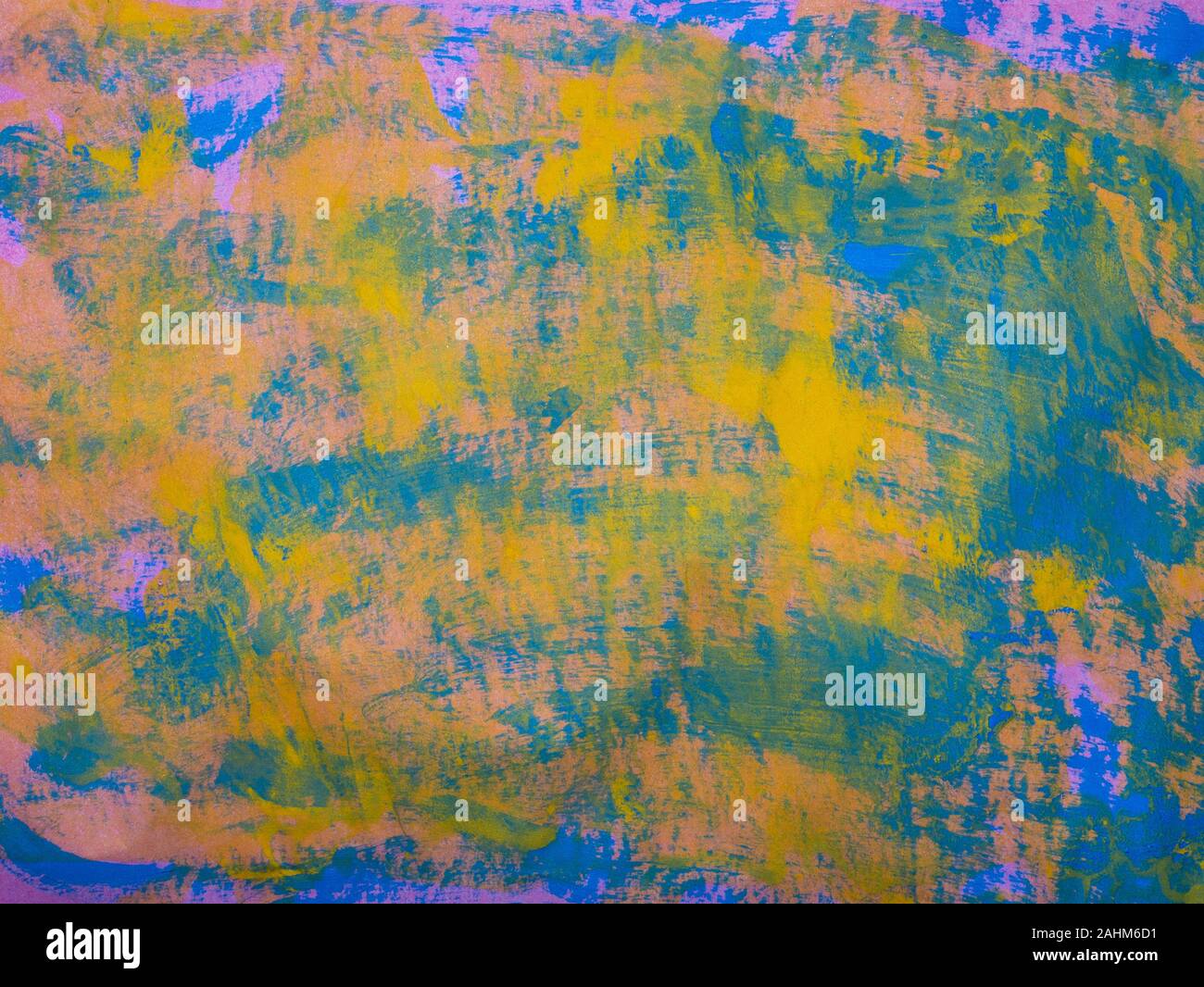 Multicolored image, made with a brush and paints. Stock Photo