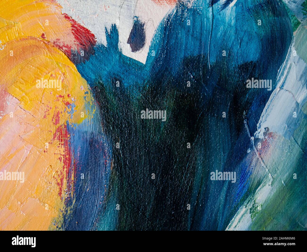 Multicolored image, made with a brush and paints. Stock Photo