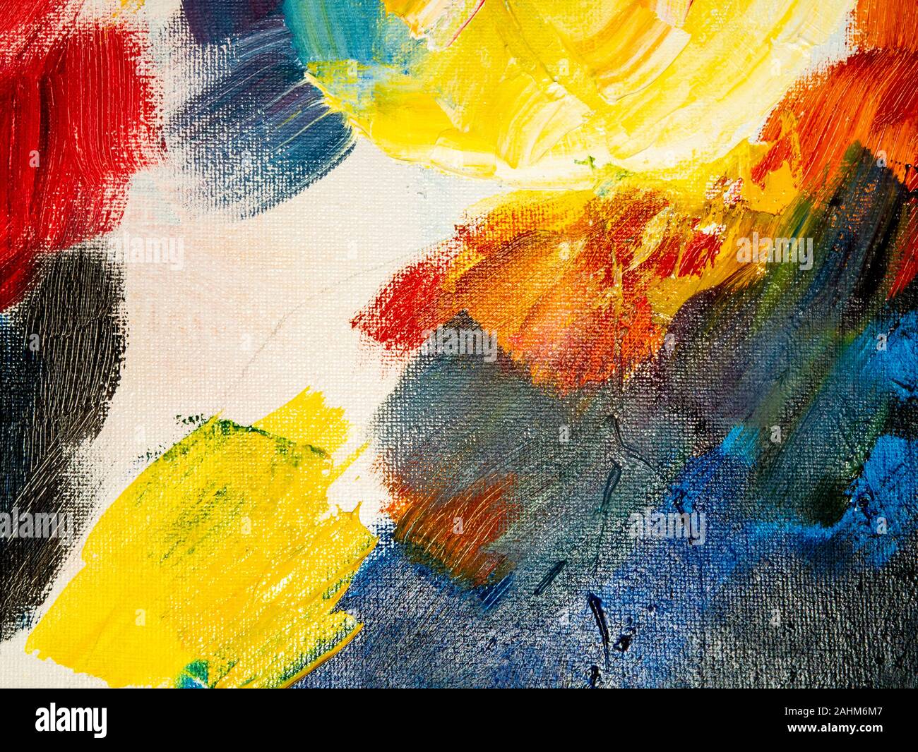 Multicolored image, made with a brush and paints. Stock Photo