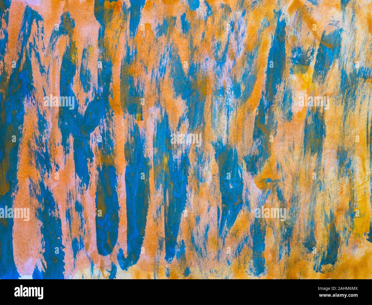Multicolored image, made with a brush and paints. Stock Photo